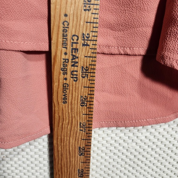 Abercrombie & Fitch Blouse Top Women's Small Pink Long Sleeve Tie Cuff Button Up - Picture 4 of 9